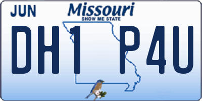 MO license plate DH1P4U