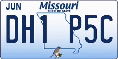MO license plate DH1P5C
