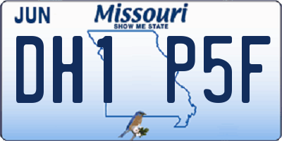MO license plate DH1P5F