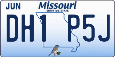 MO license plate DH1P5J