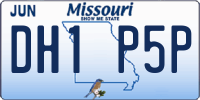 MO license plate DH1P5P
