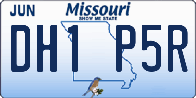 MO license plate DH1P5R