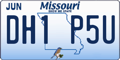 MO license plate DH1P5U