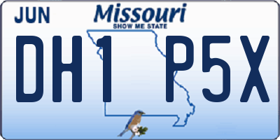MO license plate DH1P5X