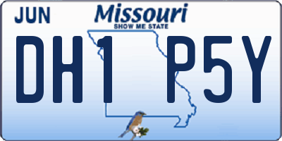 MO license plate DH1P5Y