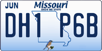 MO license plate DH1P6B
