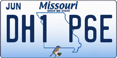 MO license plate DH1P6E