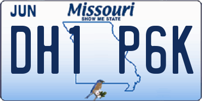 MO license plate DH1P6K