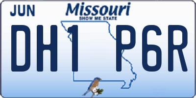 MO license plate DH1P6R