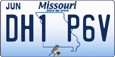 MO license plate DH1P6V