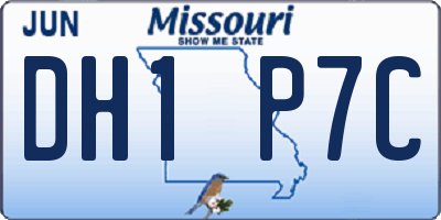 MO license plate DH1P7C