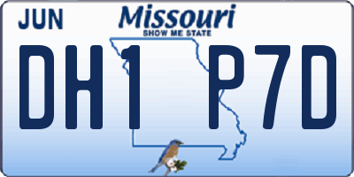 MO license plate DH1P7D