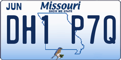 MO license plate DH1P7Q