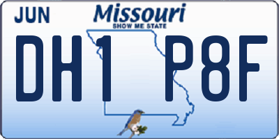MO license plate DH1P8F