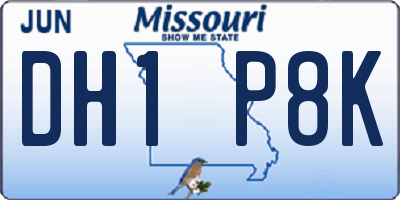 MO license plate DH1P8K