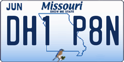 MO license plate DH1P8N