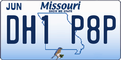 MO license plate DH1P8P