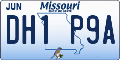MO license plate DH1P9A