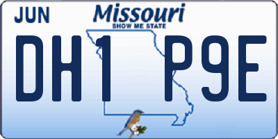 MO license plate DH1P9E