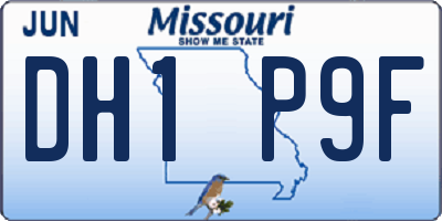 MO license plate DH1P9F