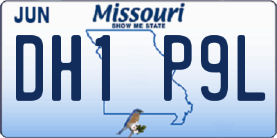 MO license plate DH1P9L