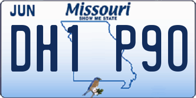 MO license plate DH1P9O