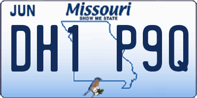 MO license plate DH1P9Q