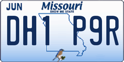 MO license plate DH1P9R
