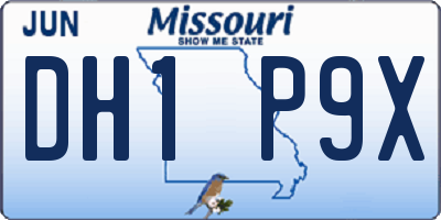 MO license plate DH1P9X