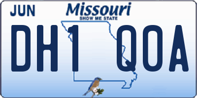 MO license plate DH1Q0A