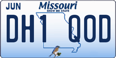 MO license plate DH1Q0D
