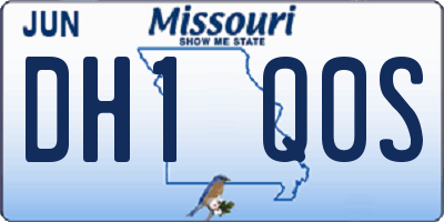 MO license plate DH1Q0S
