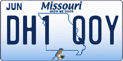 MO license plate DH1Q0Y