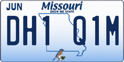 MO license plate DH1Q1M