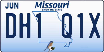 MO license plate DH1Q1X