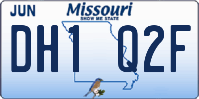 MO license plate DH1Q2F