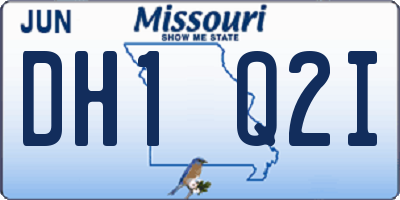 MO license plate DH1Q2I