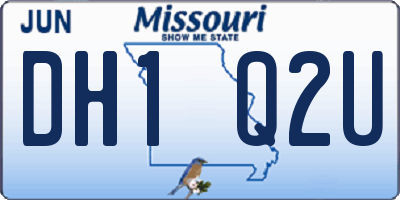 MO license plate DH1Q2U