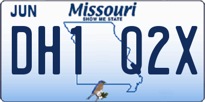 MO license plate DH1Q2X