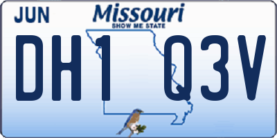 MO license plate DH1Q3V