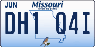 MO license plate DH1Q4I