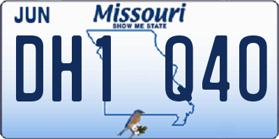 MO license plate DH1Q4O