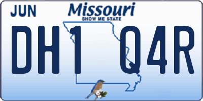 MO license plate DH1Q4R
