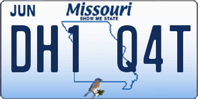 MO license plate DH1Q4T