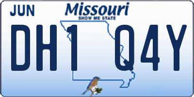 MO license plate DH1Q4Y