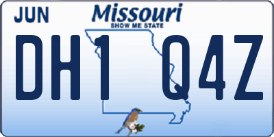 MO license plate DH1Q4Z