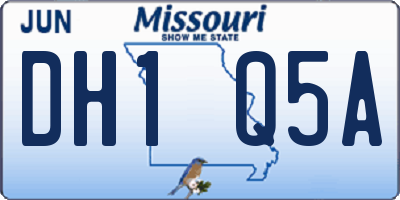 MO license plate DH1Q5A
