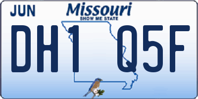MO license plate DH1Q5F