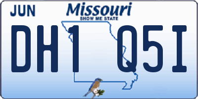 MO license plate DH1Q5I