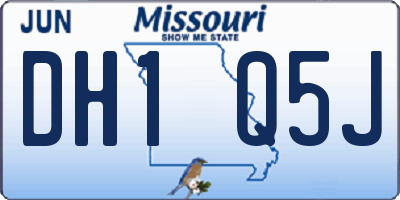 MO license plate DH1Q5J